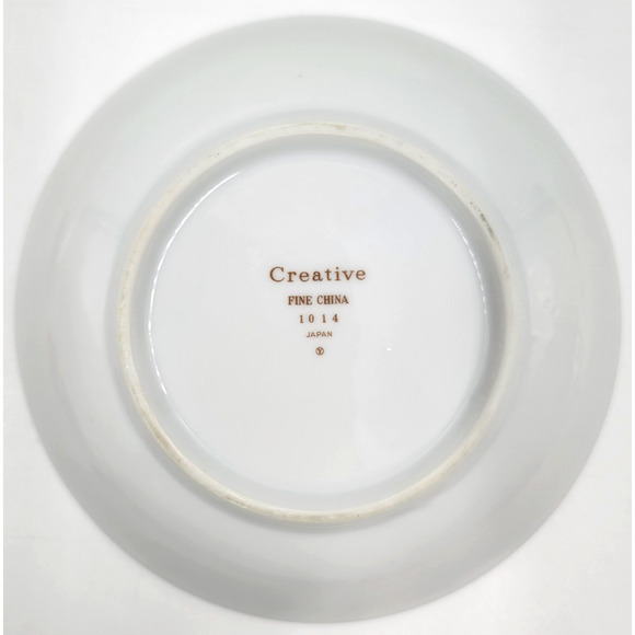 Creative Platinum Star Burst Fruit Dessert Bowl 5 1/2" Silver Trim Set of 2 - Picture 6 of 6